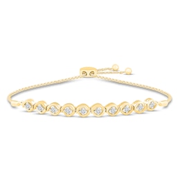 Diamond Bolo Bracelet 1/2 ct tw 10K Yellow Gold 9.5&quot;