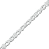 Thumbnail Image 1 of Diamond Bracelet 1/2 ct tw Round & Baguette 10K White Gold 7&quot;