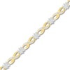 Thumbnail Image 2 of Diamond Fashion Bracelet 1/2 ct tw Round & Baguette 10K Yellow Gold