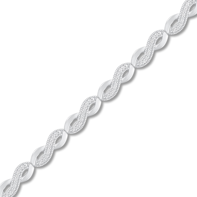 Main Image 2 of Diamond Fashion Bracelet 1/2 ct tw Round-cut 10K White Gold