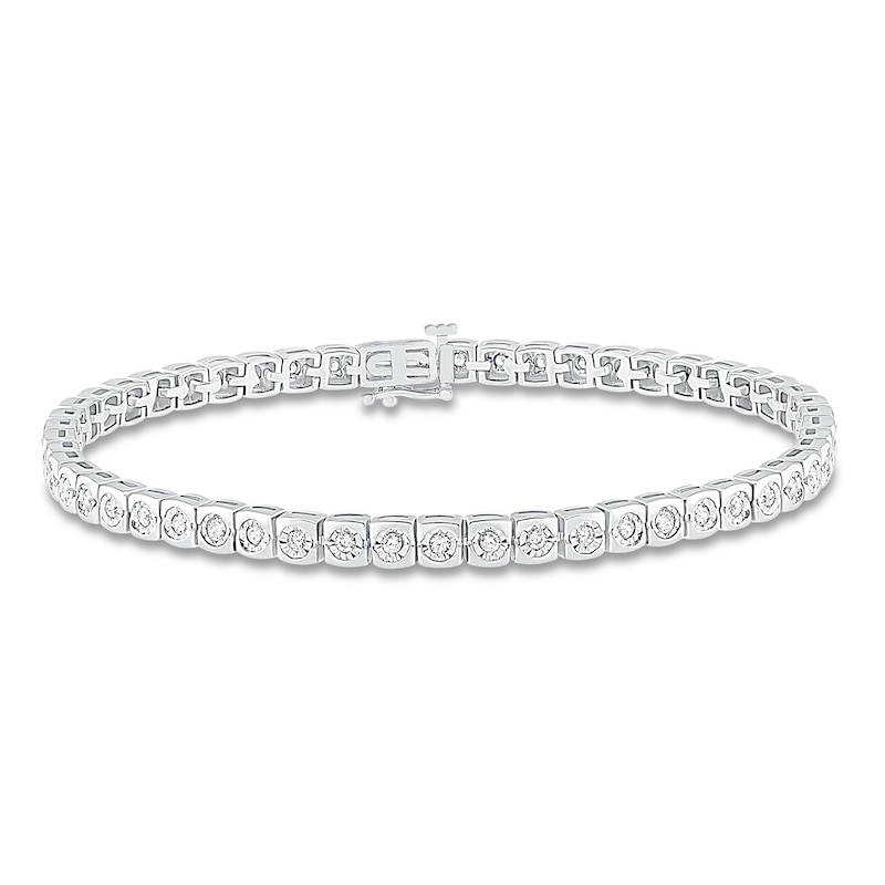 Main Image 1 of Diamond Fashion Bracelet 3/4 ct tw 10K White Gold 7.25&quot;