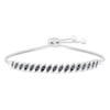 Thumbnail Image 1 of Black Diamond Bolo Bracelet 7/8 ct tw Round-cut Sterling Silver