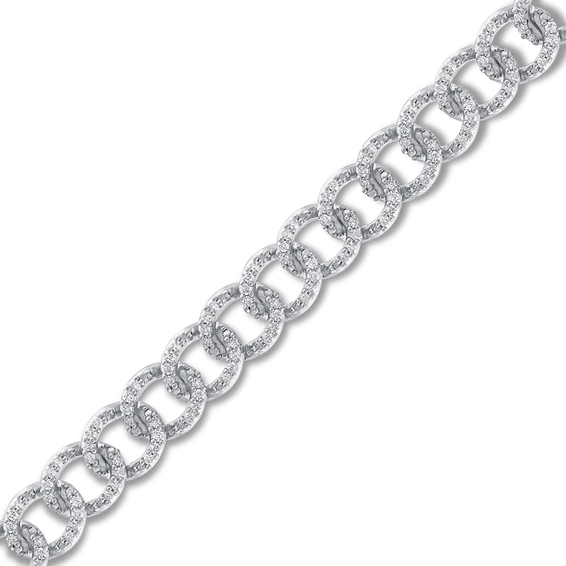 Main Image 2 of Diamond Bracelet 1 ct tw Round-cut Sterling Silver 7&quot;