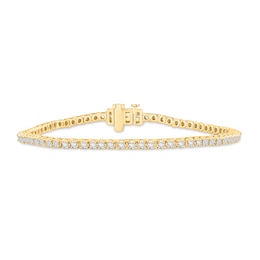 Diamond Tennis Bracelet 2 ct tw Round-cut 10K Yellow Gold 7&quot;