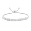 Thumbnail Image 1 of Diamond Bolo Bracelet 1/2 ct tw Round-Cut Sterling Silver 9.5&quot;