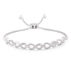 Thumbnail Image 1 of Diamond Infinity Link Bolo Bracelet 1/10 ct tw Round-Cut Sterling Silver 9.5&quot;