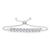 Thumbnail Image 1 of Diamond Bolo Bracelet 1/4 ct tw Round-cut Sterling Silver 9.5&quot;