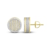 Thumbnail Image 1 of Men's Diamond Earrings 1/2 ct tw Round & Baguette 10K Yellow Gold