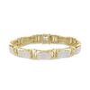 Thumbnail Image 1 of Men's Diamond Link Bracelet 1-7/8 ct tw Round-cut 10K Yellow Gold 8.5&quot;