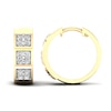 Thumbnail Image 2 of Men's Diamond Huggie Hoop Earrings 1/2 ct tw Round-cut 10K Yellow Gold