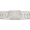 Thumbnail Image 3 of Men's Diamond Curb Chain Bracelet 3 ct tw Baguette & Round-cut 10K Yellow Gold 8.5&quot;