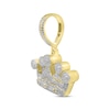 Thumbnail Image 2 of Men's Diamond Crown Pendant 1 ct tw Round-cut 10K Yellow Gold
