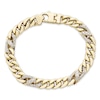 Thumbnail Image 0 of Men's Diamond Cuban Link Bracelet 1 ct tw Round-cut 10K Yellow Gold 8.5"