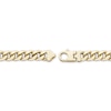 Thumbnail Image 2 of Men's Diamond Cuban Link Bracelet 1 ct tw Round-cut 10K Yellow Gold 8.5"