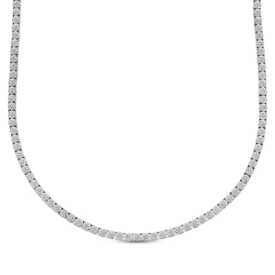 Men's Diamond Necklace 2- 1/2 ct tw Round-cut 10K White Gold 20.25"