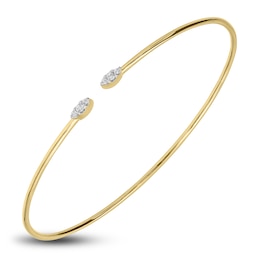 Diamond Cuff Bracelet 10K Yellow Gold