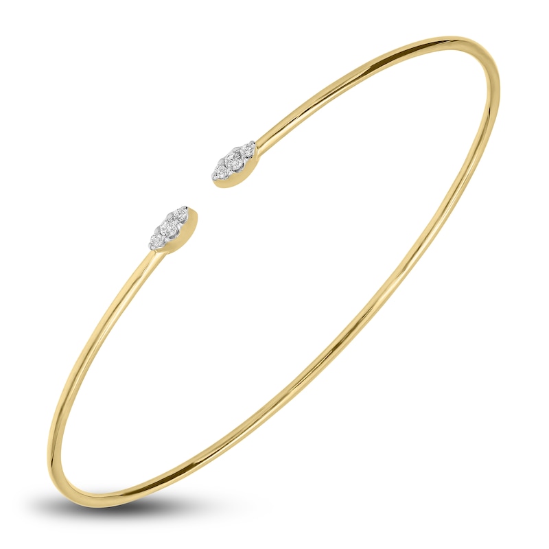 Main Image 1 of Diamond Cuff Bracelet 10K Yellow Gold