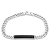 Thumbnail Image 0 of Men's Black Diamond ID Bracelet 1/2 ct tw Round-cut 10K White Gold 8.5"