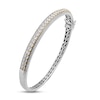 Thumbnail Image 2 of Diamond Bangle Bracelet 3 ct tw Round-cut 10K Two-Tone Gold 7.5&quot;