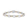 Thumbnail Image 0 of Diamond Link Bracelet 1/4 ct tw Round-cut Sterling Silver & 10K Yellow Gold 7.25"