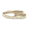 Thumbnail Image 1 of Men's Link Bracelet 3 ct tw Baguette & Round-cut 10K Yellow Gold 8.5&quot;