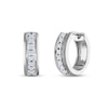 Thumbnail Image 0 of Men's Diamond Huggie Hoop Earrings 1/3 ct tw Round-cut 10K White Gold
