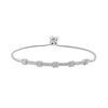 Thumbnail Image 1 of Diamond Bolo Bracelet 1/2 ct tw Round-cut Sterling Silver 9.5"