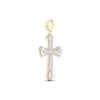 Thumbnail Image 2 of Diamond Cross Charm 2 ct tw Round-cut 10K Yellow Gold