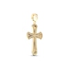 Thumbnail Image 4 of Diamond Cross Charm 2 ct tw Round-cut 10K Yellow Gold