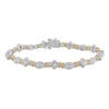 Thumbnail Image 1 of Diamond XO Bracelet 1/10 ct tw Round-cut Sterling Silver & 10K Yellow Gold