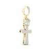 Thumbnail Image 2 of Men's Diamond Slanted Crown Cross Charm 1/2 ct tw 10K Yellow Gold