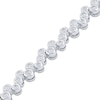 Thumbnail Image 1 of Diamond Bubble Link Bracelet 2 ct tw 14K White Gold 7"