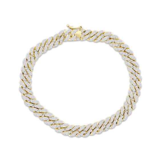 Diamond Chain Link Bracelet 2 ct tw 10K Yellow Gold 7”