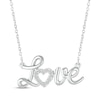Thumbnail Image 0 of Diamond "Love" Necklace 1/20 ct tw Sterling Silver 18”