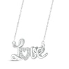 Thumbnail Image 1 of Diamond "Love" Necklace 1/20 ct tw Sterling Silver 18”