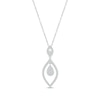 Thumbnail Image 1 of Diamond Marquise Drop Necklace 1/3 ct tw 10K White Gold 18&quot;