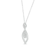 Thumbnail Image 2 of Diamond Marquise Drop Necklace 1/3 ct tw 10K White Gold 18&quot;