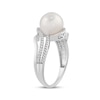 Thumbnail Image 2 of Cultured Pearl & White Lab-Created Sapphire Bypass Ring