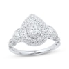 Thumbnail Image 0 of Pear-Shaped Diamond Triple-Frame Engagement Ring 1 ct tw 14K White Gold