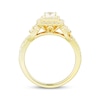 Thumbnail Image 2 of Cushion-Cut Diamond Double Frame Engagement Ring 1 ct tw 14K Yellow Gold