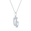 Thumbnail Image 3 of Diamond Accent Mom & Baby Feet Necklace Sterling Silver 18&quot;