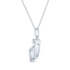 Thumbnail Image 4 of Diamond Accent Mom & Baby Feet Necklace Sterling Silver 18&quot;