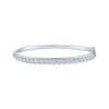 Thumbnail Image 0 of Diamond S-Link Hinged Bangle Bracelet 1/20 ct tw Sterling Silver