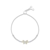 Thumbnail Image 1 of Diamond Butterfly Bolo Bracelet 1/4 ct tw Sterling Silver & 10K Yellow Gold