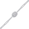 Thumbnail Image 3 of Diamond Quinceañera Paperclip Bracelet 1/20 ct tw 10K White Gold 7.5”