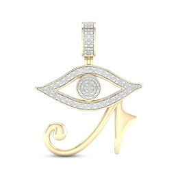 Diamond Eye of Horus Charm 1/4 ct tw 10K Yellow Gold