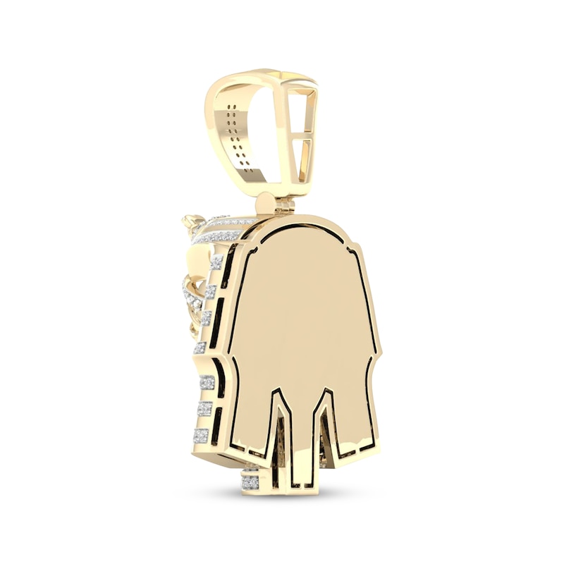 Main Image 3 of Men's Diamond Pharaoh Charm 1/2 ct tw 10K Yellow Gold