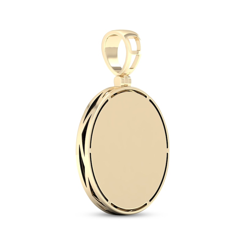 Main Image 3 of Men's Diamond Nefertiti Charm 1/6 ct tw 10K Yellow Gold