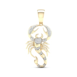 Men's Diamond Scorpion Charm 1/8 ct tw 10K Yellow Gold