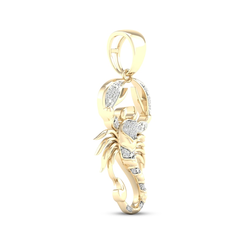 Main Image 2 of Men's Diamond Scorpion Charm 1/8 ct tw 10K Yellow Gold